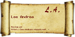 Lee Andrea névjegykártya