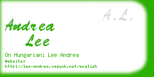 andrea lee business card